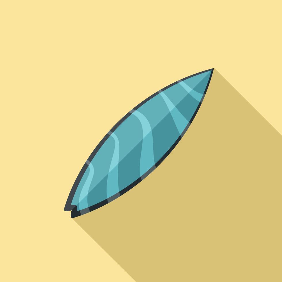 Wave blue surfboard icon, flat style vector