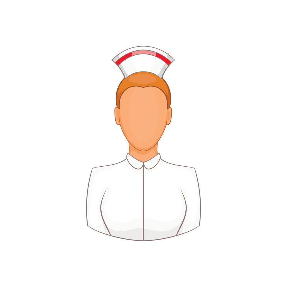 Nurse icon in cartoon style vector