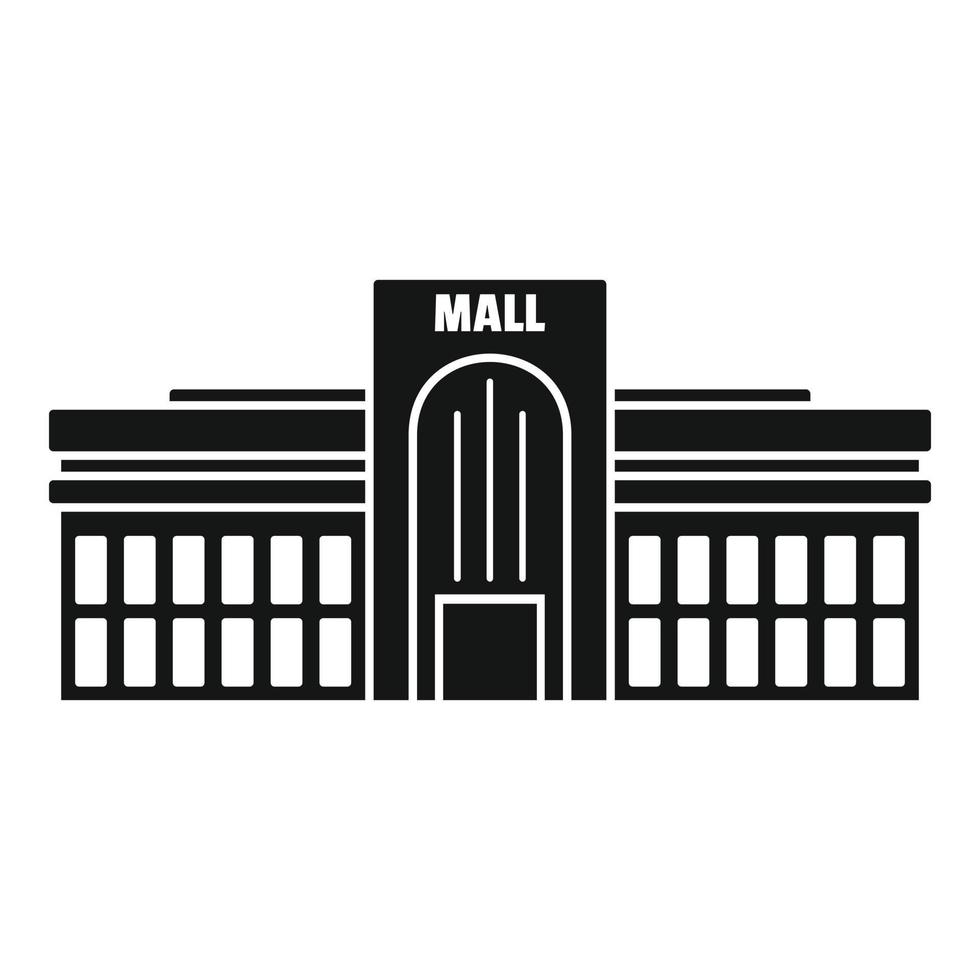 icono de centro comercial de negocios, estilo simple vector