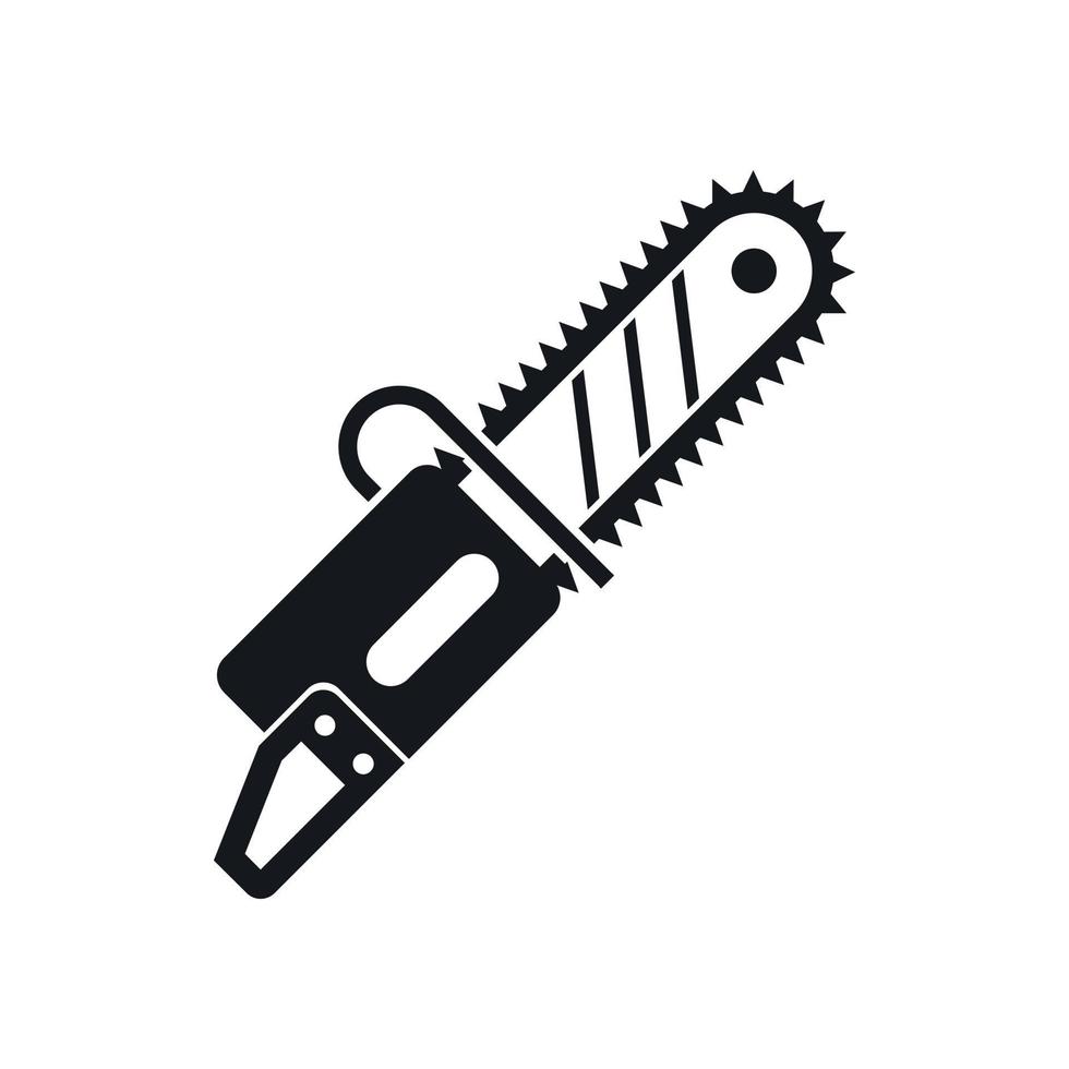 Chainsaw icon in simple style vector
