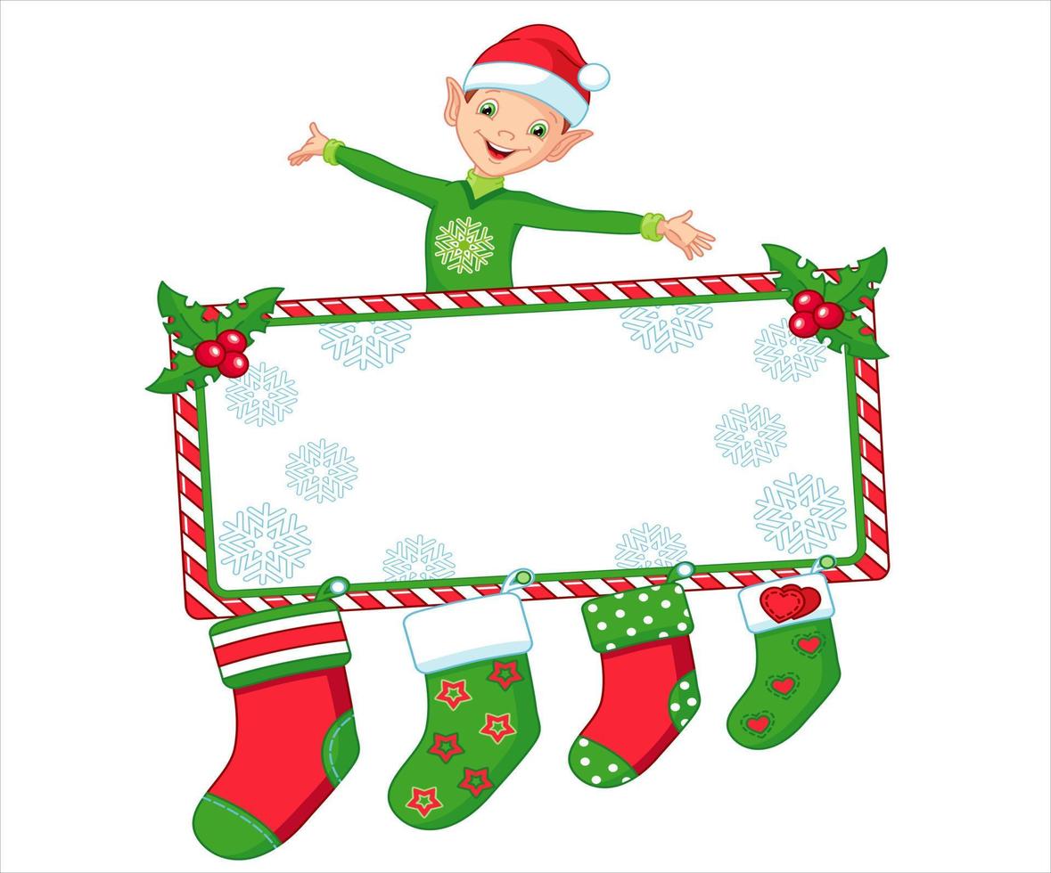 ilustraciones vectoriales de dibujos animados de regalo de calcetín de Navidad. elementos de diseño de vacaciones de invierno aislados en blanco. personaje retro divertido y lindo. para tarjetas de año nuevo, pancartas vector
