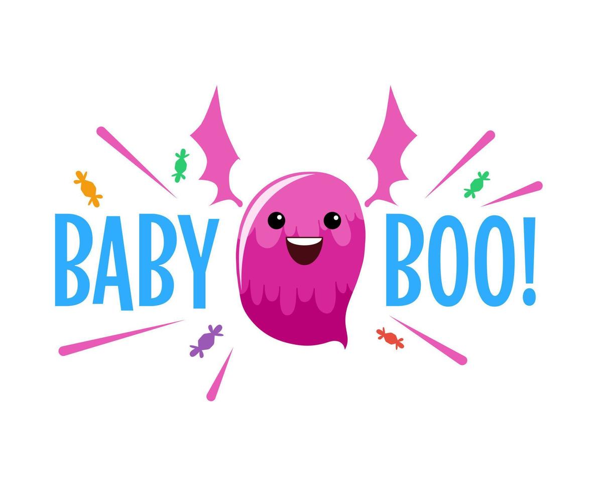 Baby Boo Halloween Tshirt, Halloween Family Tshirt, Halloween Party Tee, Good for Clothes, Greeting Card, Poster, and Mug Design. vector
