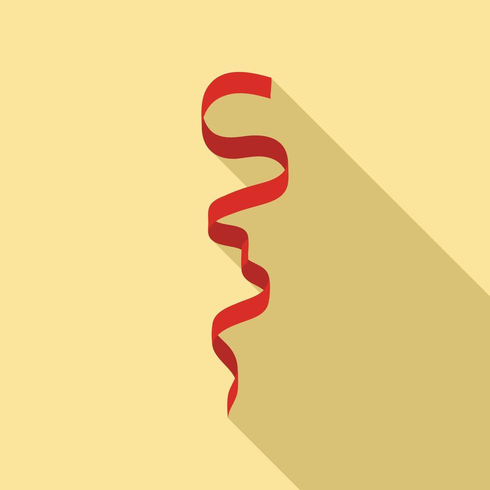 Xmas serpentine icon, flat style vector