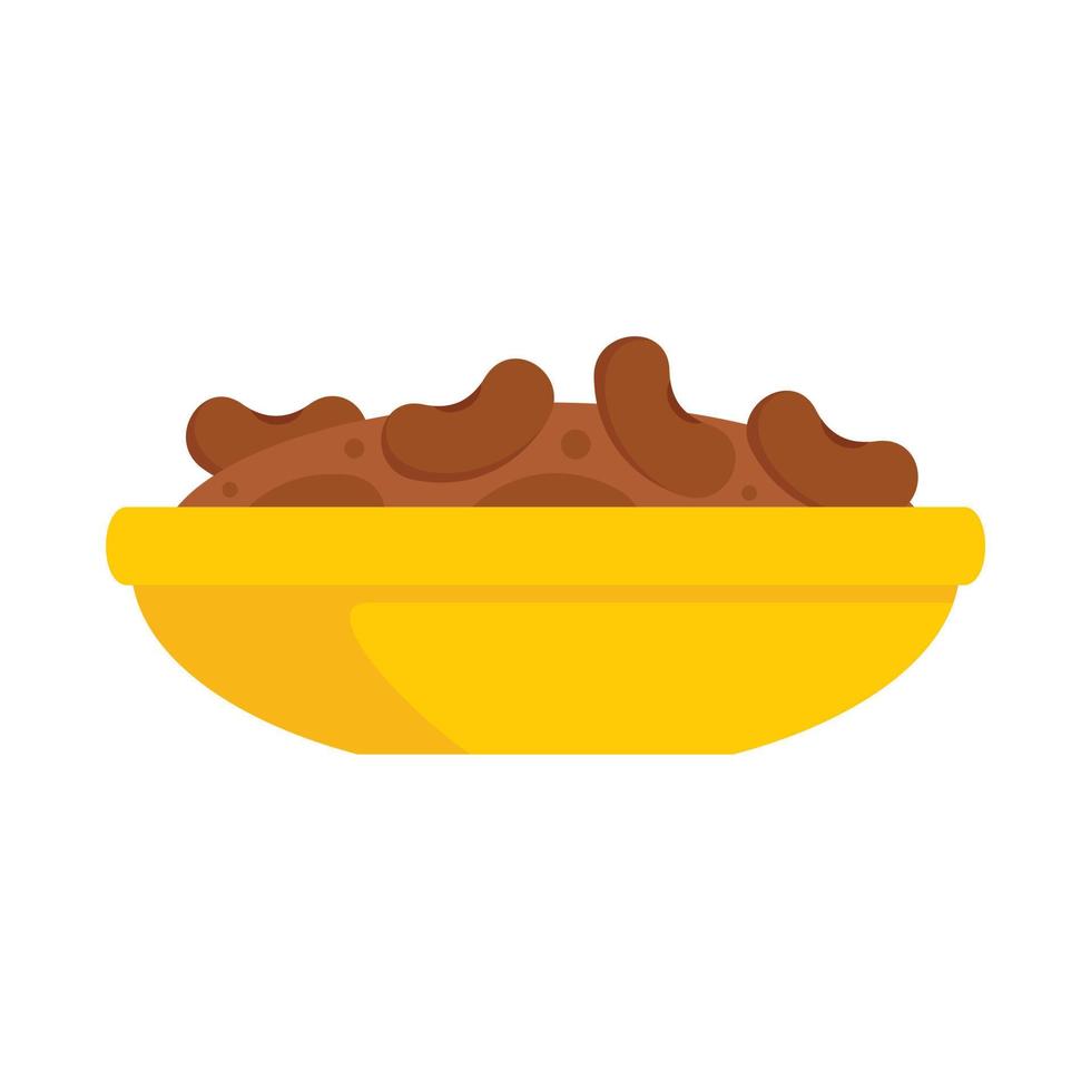 Mexican beans icon, flat style vector