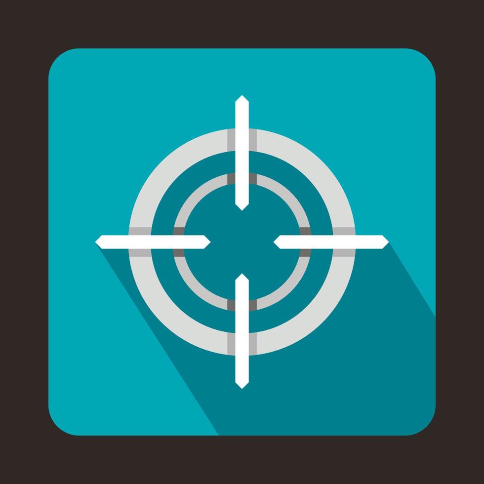 Optical sight icon, flat style vector