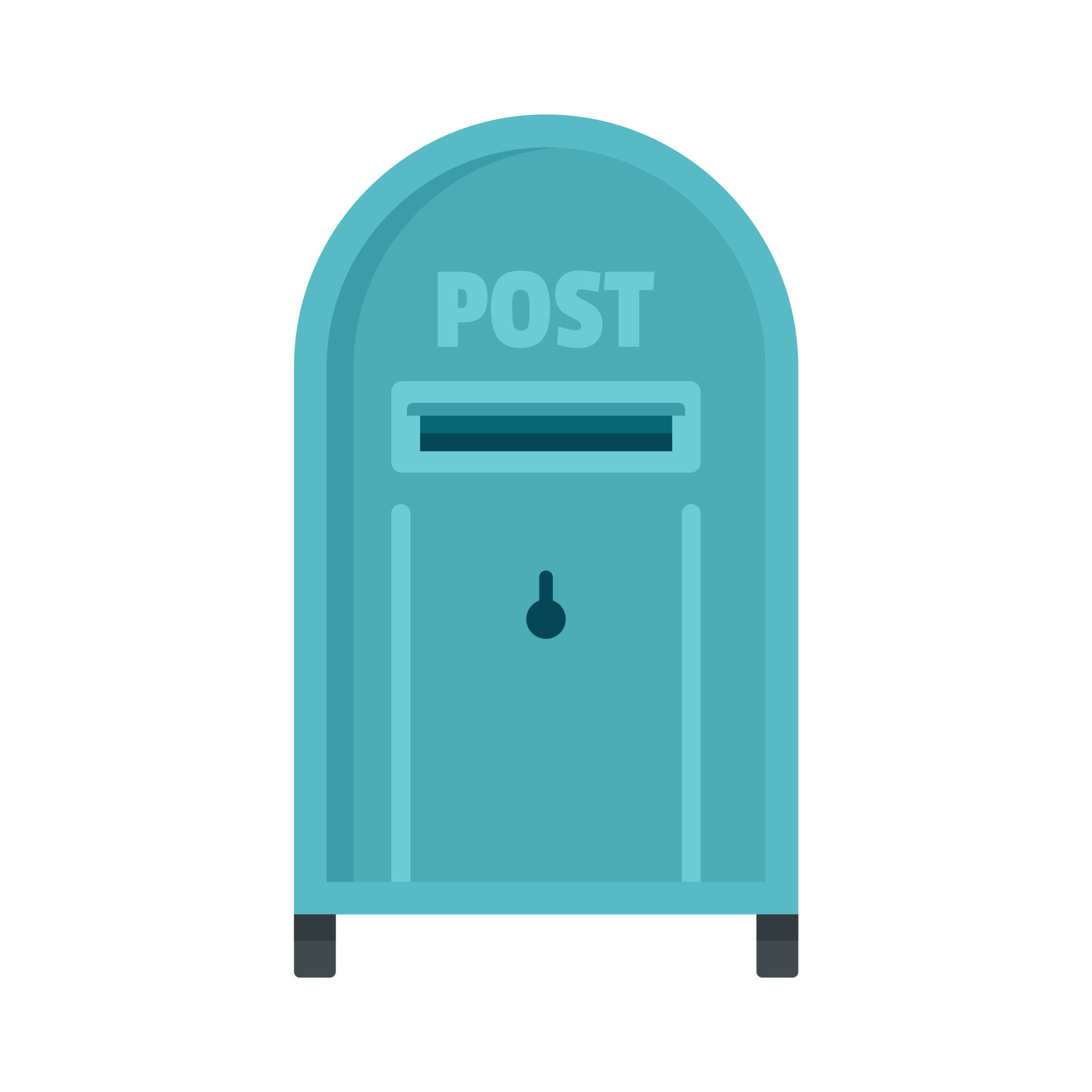 Street post box icon, flat style 14527336 Vector Art at Vecteezy