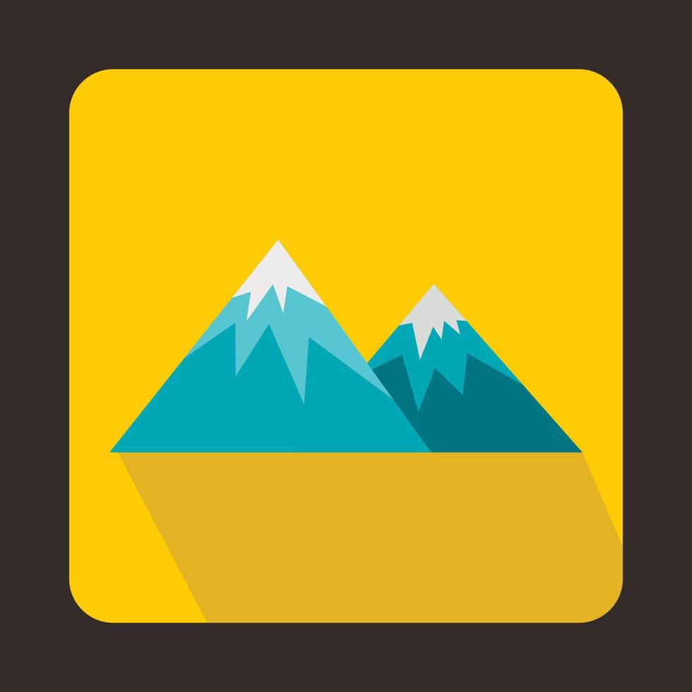 Swiss alps icon, flat style vector