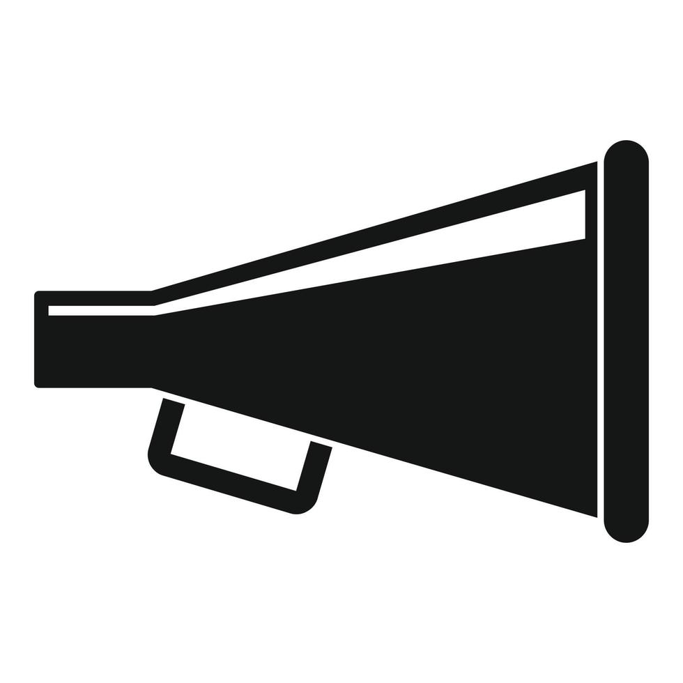 Cinema production hand speaker icon, simple style vector