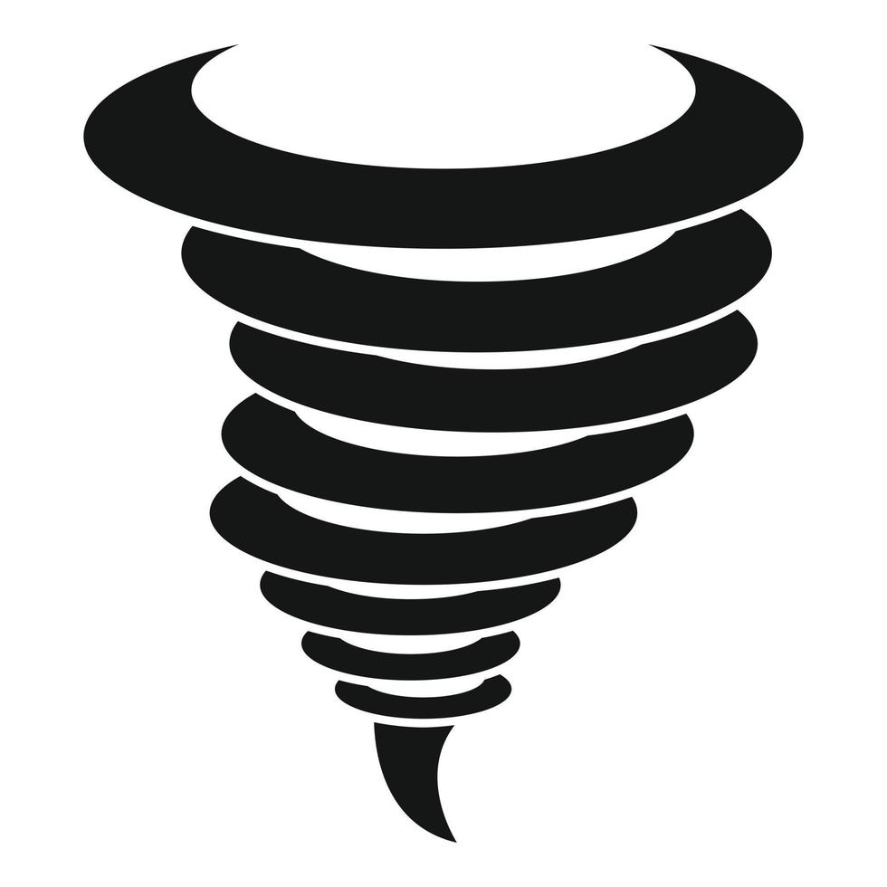Wind tornado icon, simple style vector