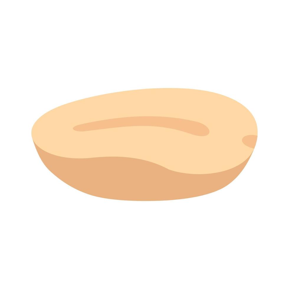 Half peanut icon, flat style vector