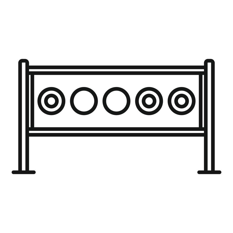 Biathlon target icon, outline style vector