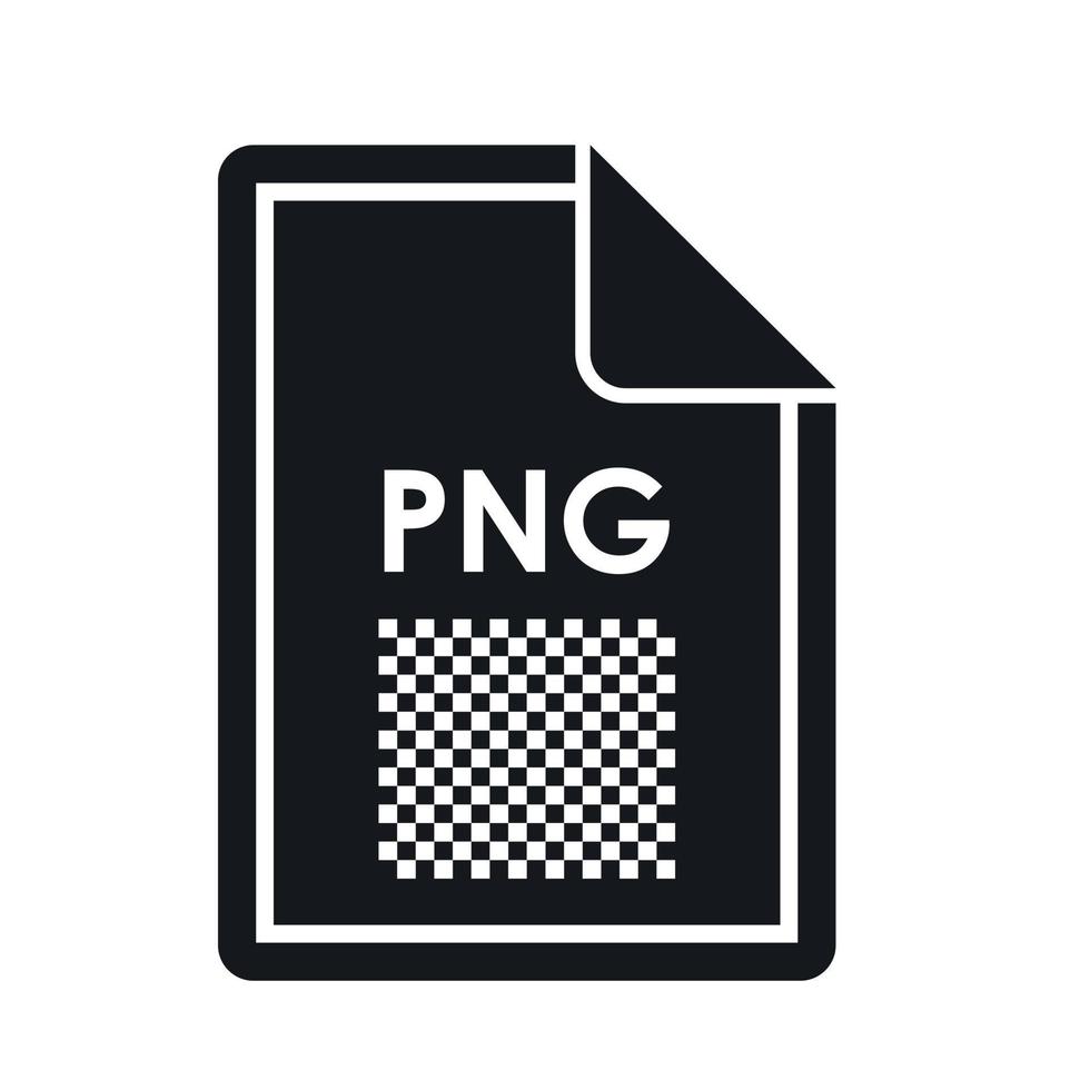 File PNG icon, simple style vector