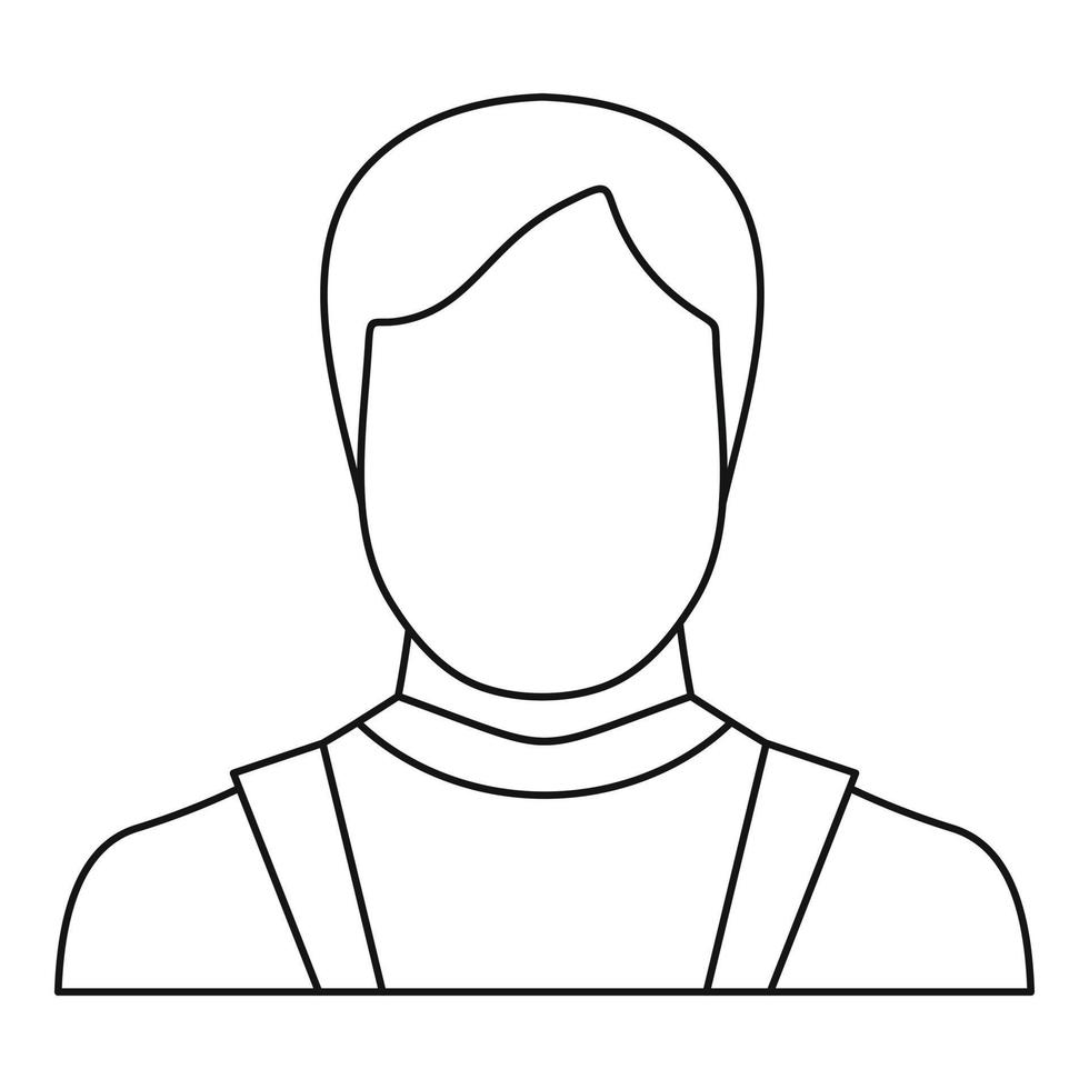 Man avatar icon vector thin line