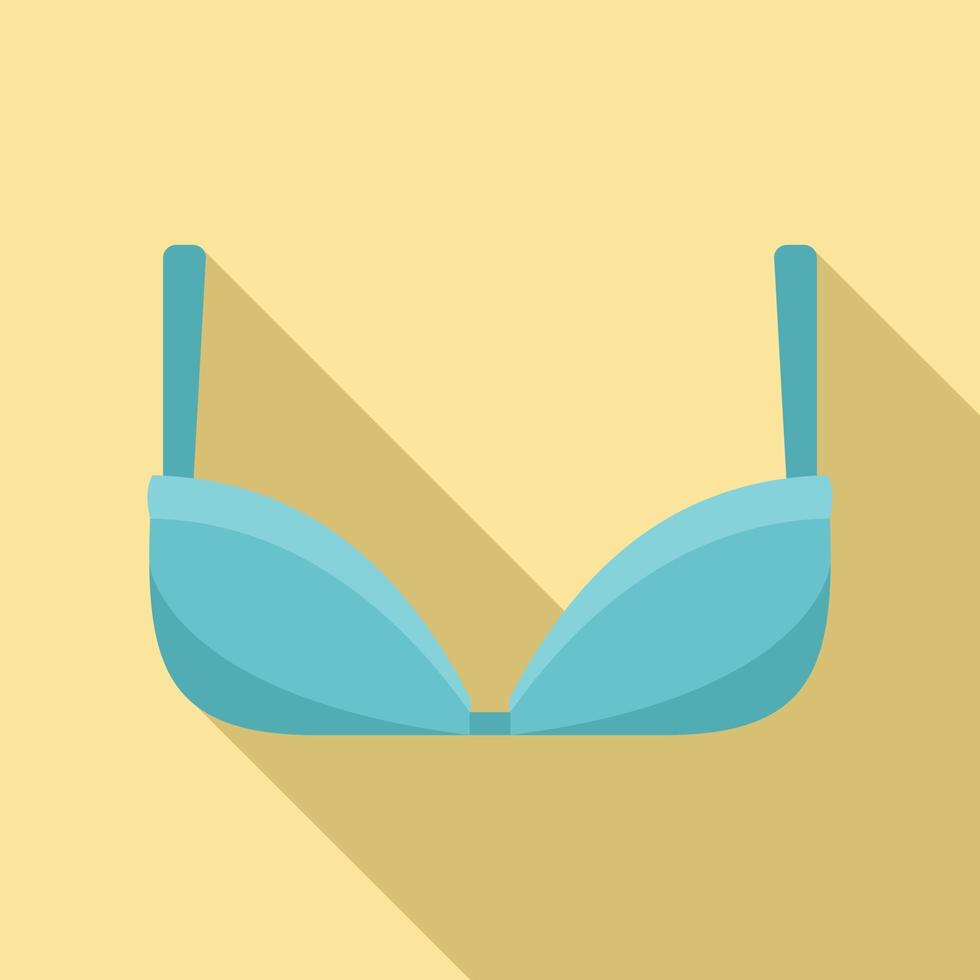 Girl bra icon, flat style vector