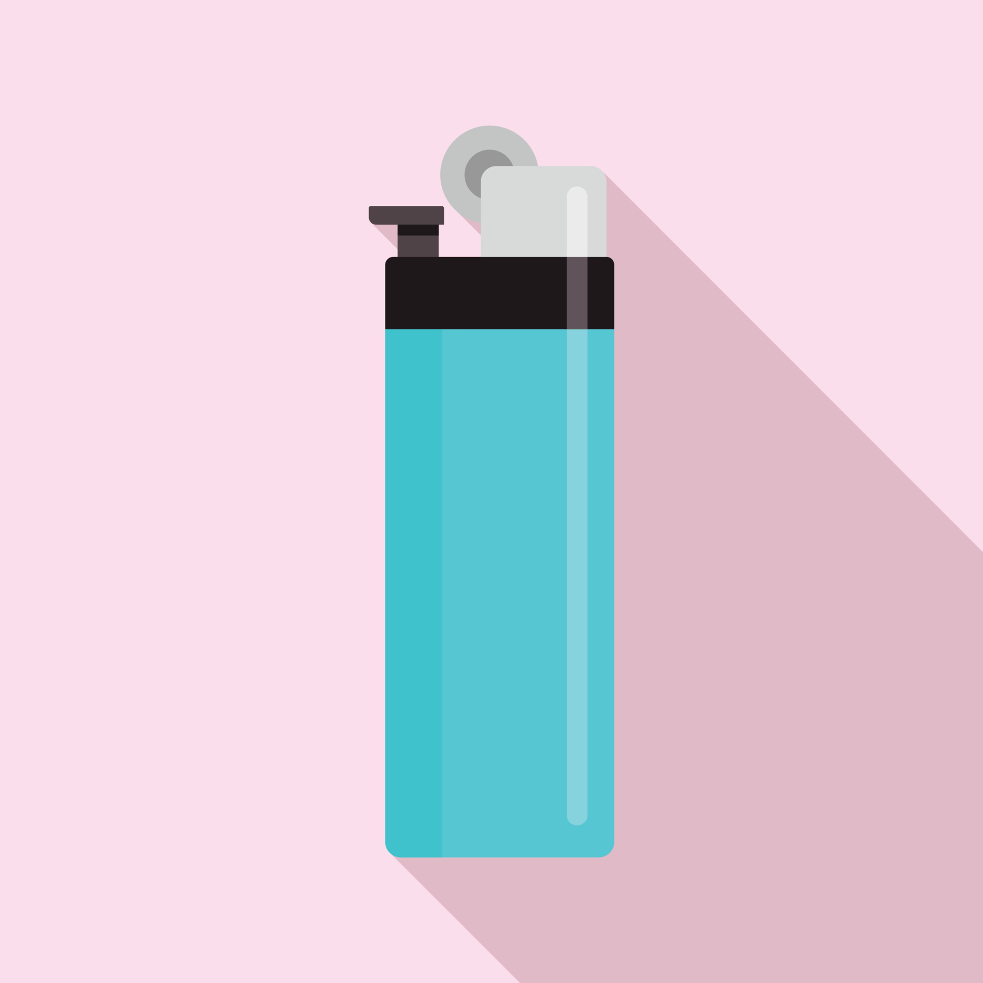 Classic cigarette lighter icon, flat style 14527449 Vector Art at Vecteezy