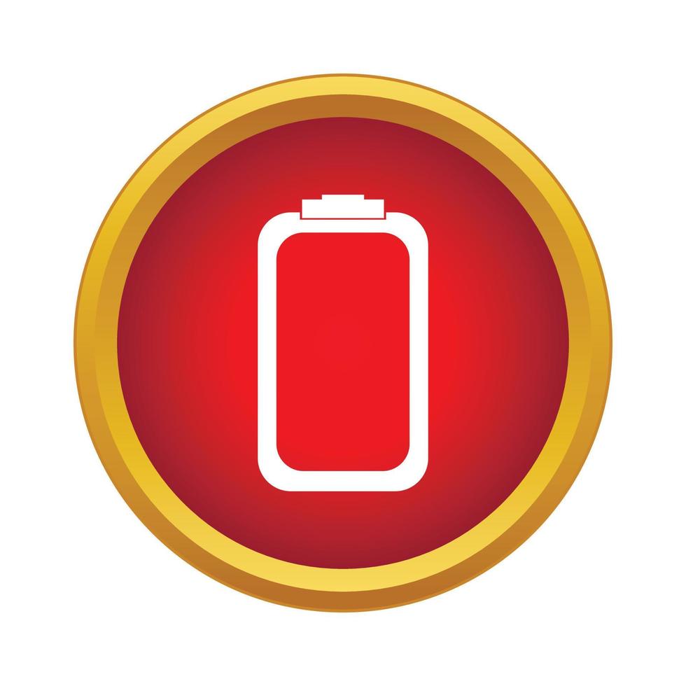 Battery icon, simple style vector