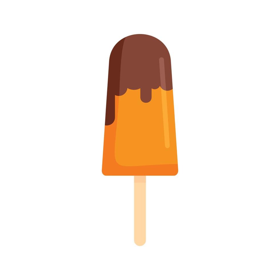 icono de helado de vainilla, estilo plano vector