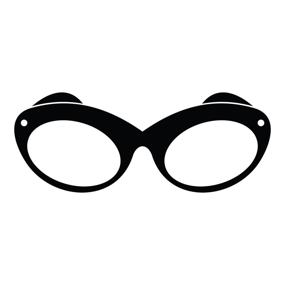 icono de gafas retro, estilo simple. vector