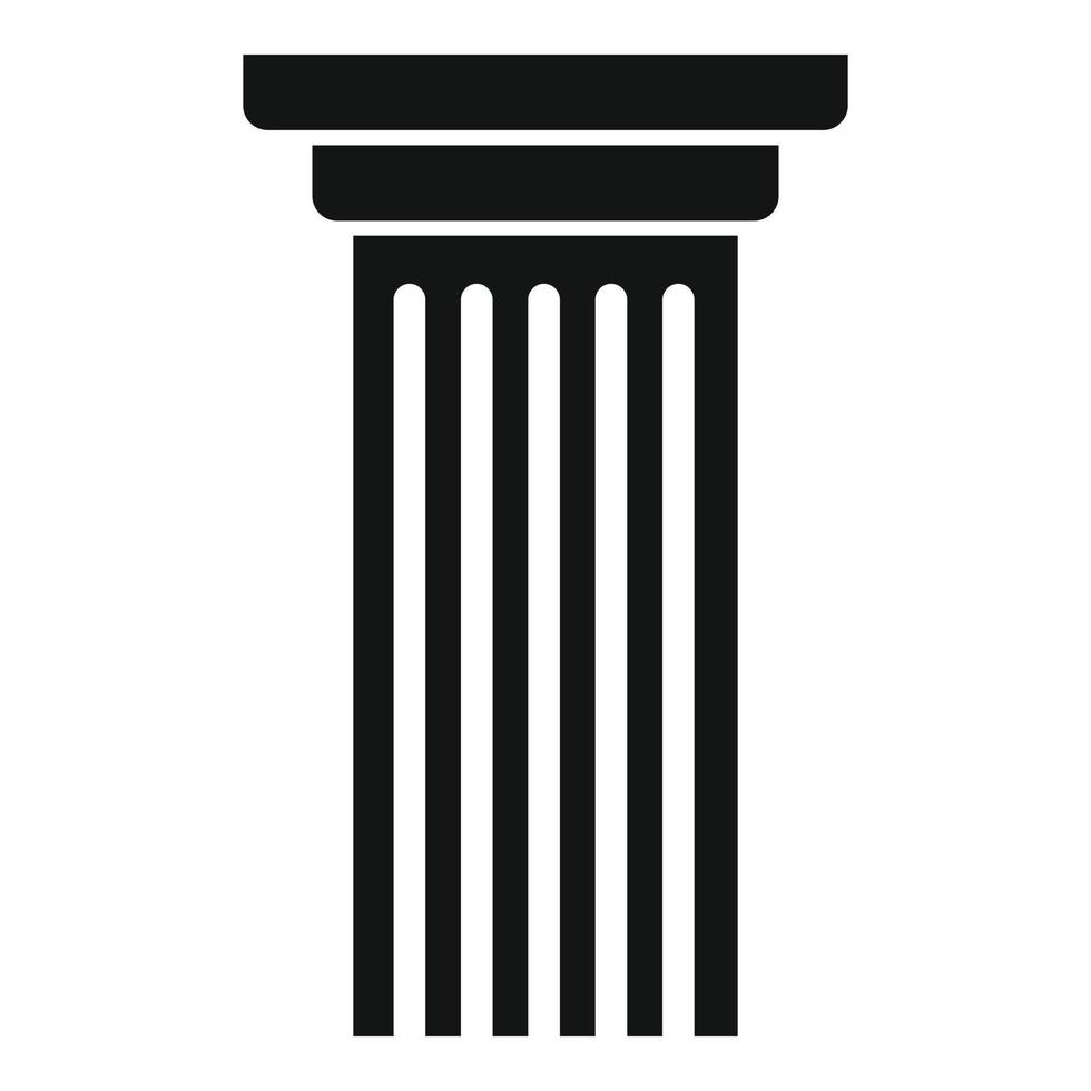 icono de columna italiana, estilo simple. vector
