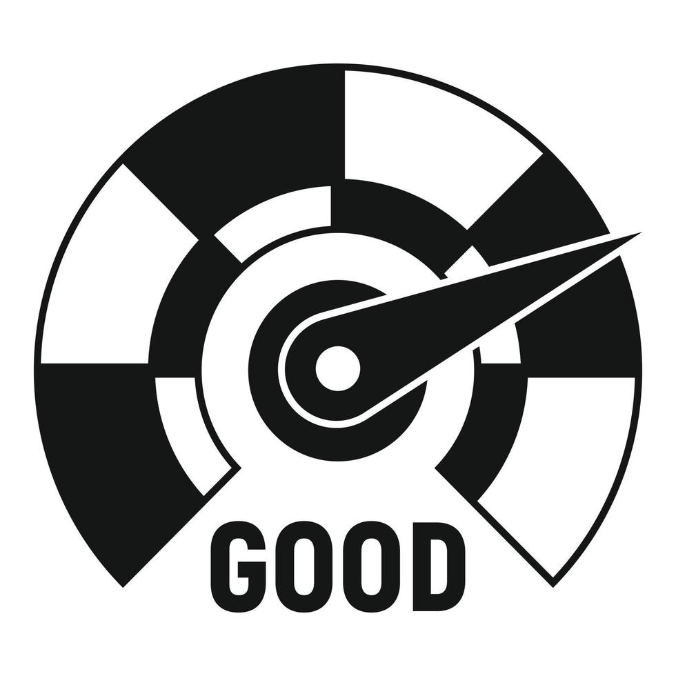 Good dial level icon, simple style vector