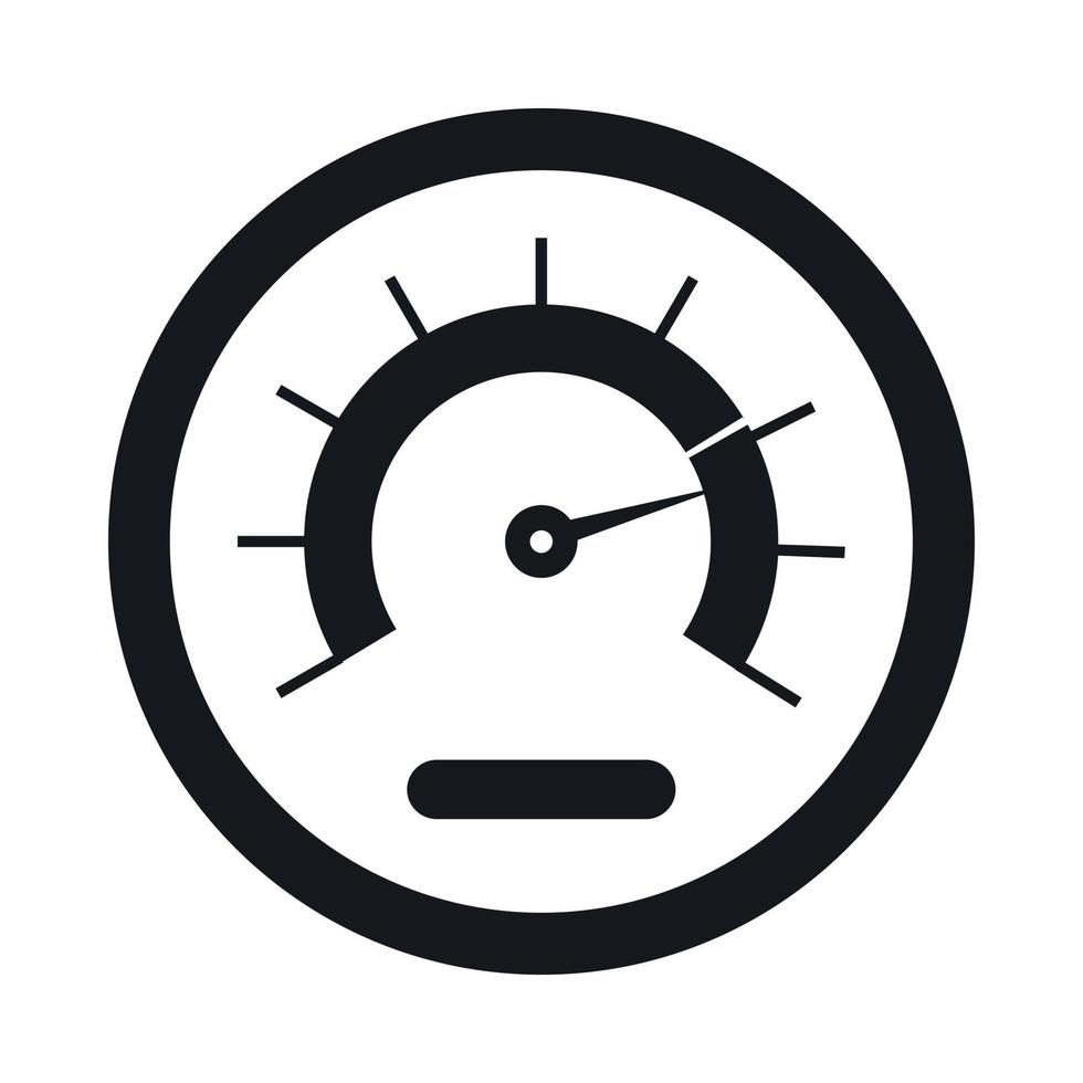 Speedometer icon, simple style vector