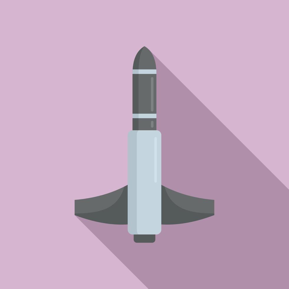 Missile fly icon, flat style vector