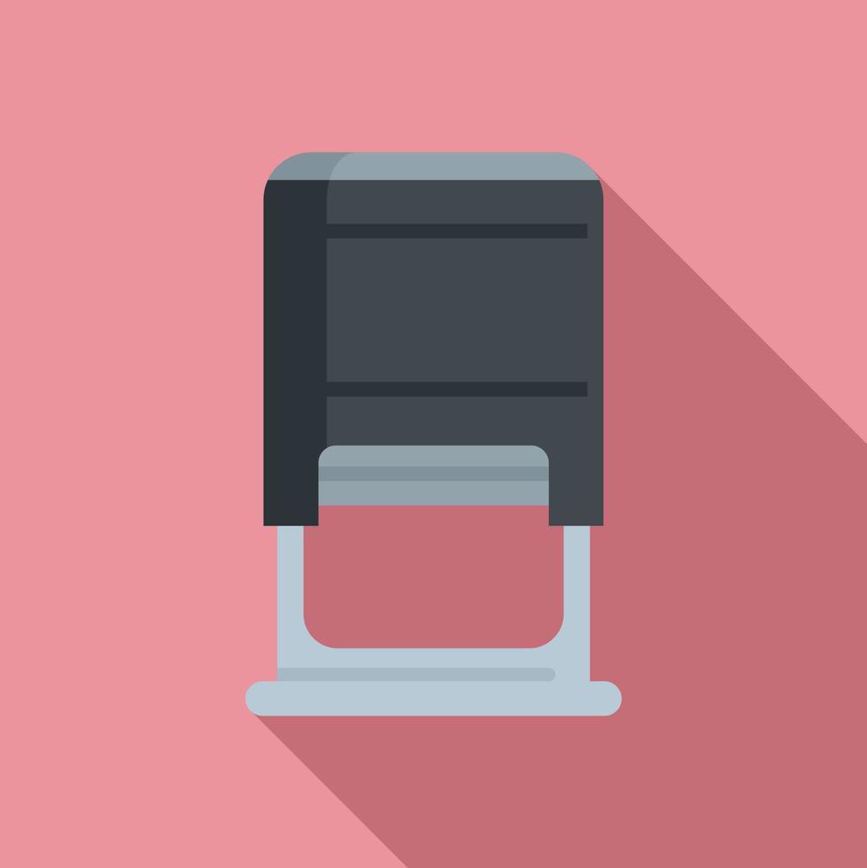 Office manager stamp icon, flat style vector