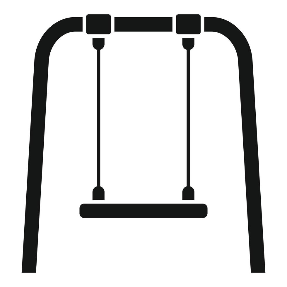 Kid yard swing icon, simple style vector