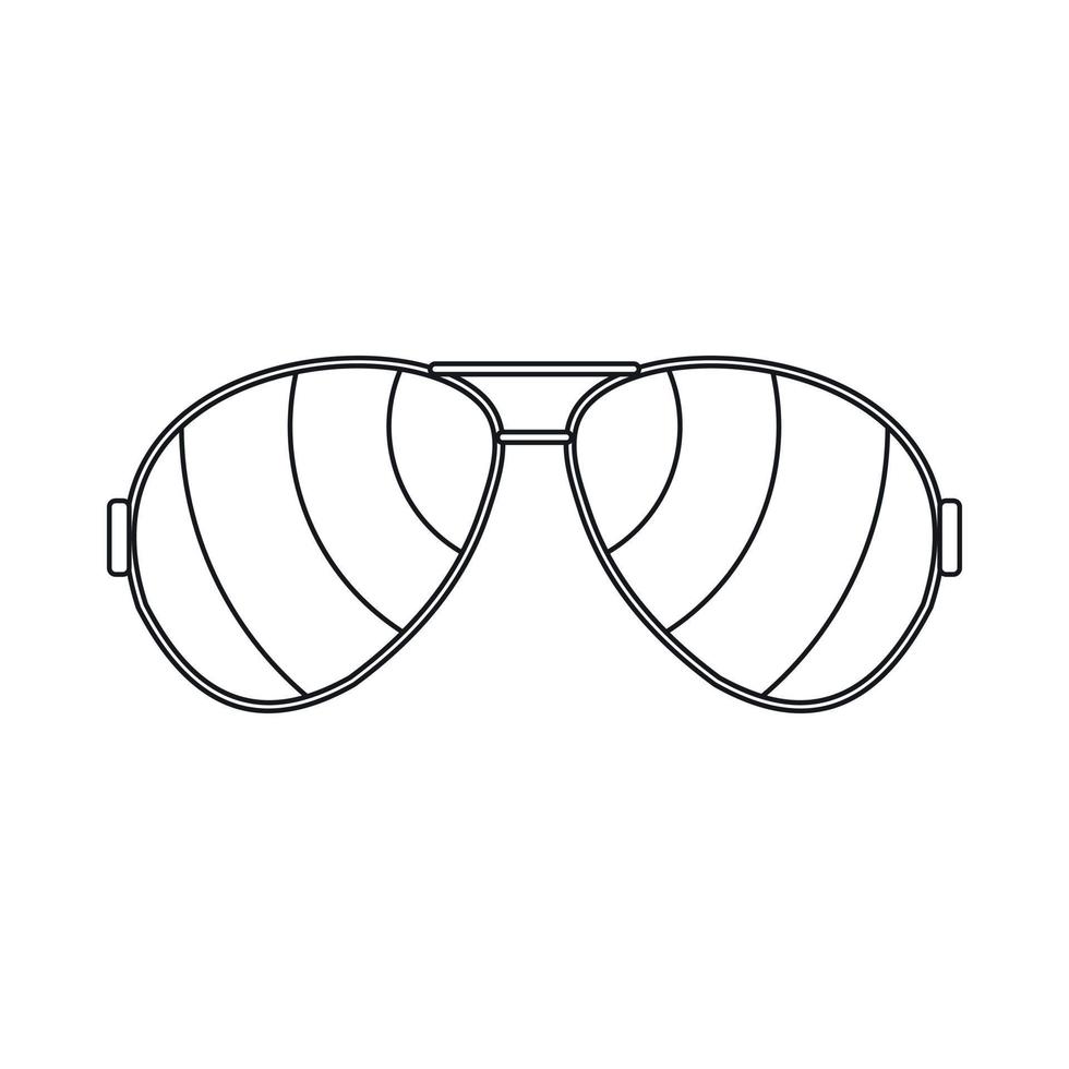 Glasses icon, outline style vector