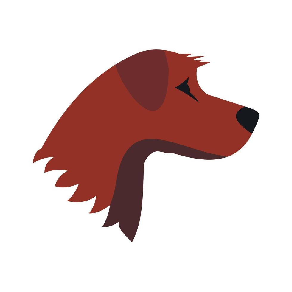 Dog icon, flat style vector