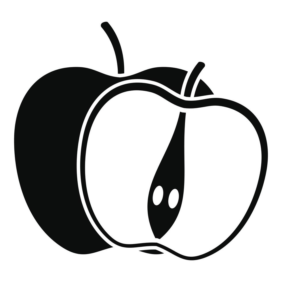 Apple icon, simple style vector