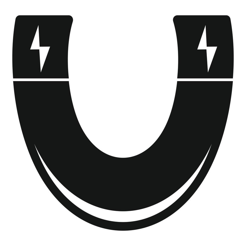 Magnet icon, simple style vector