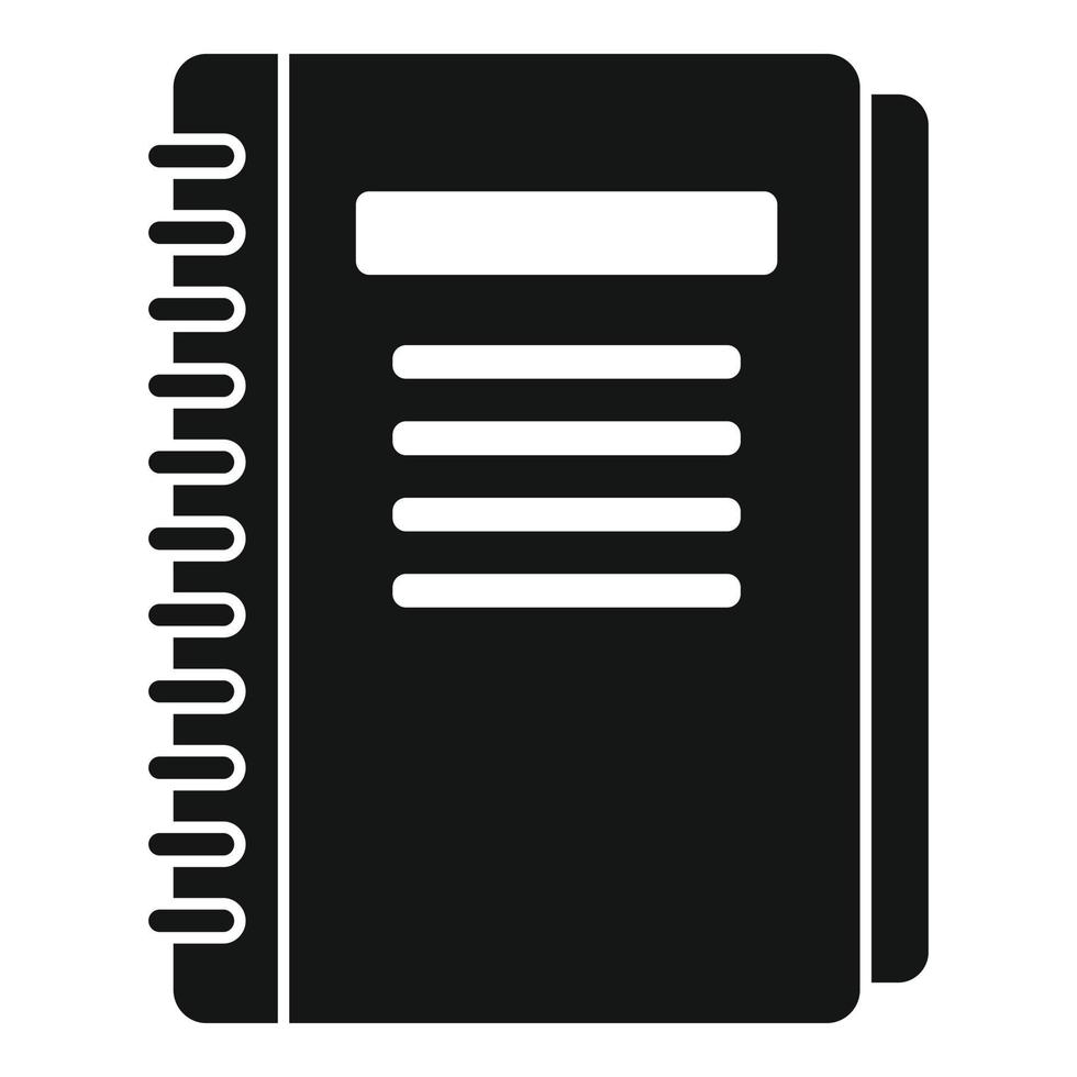 Staff notebook icon, simple style vector