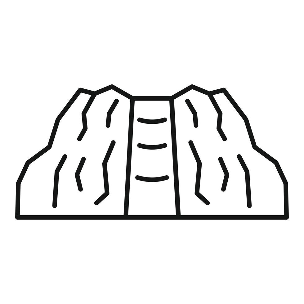 Tropical cascade icon, outline style vector