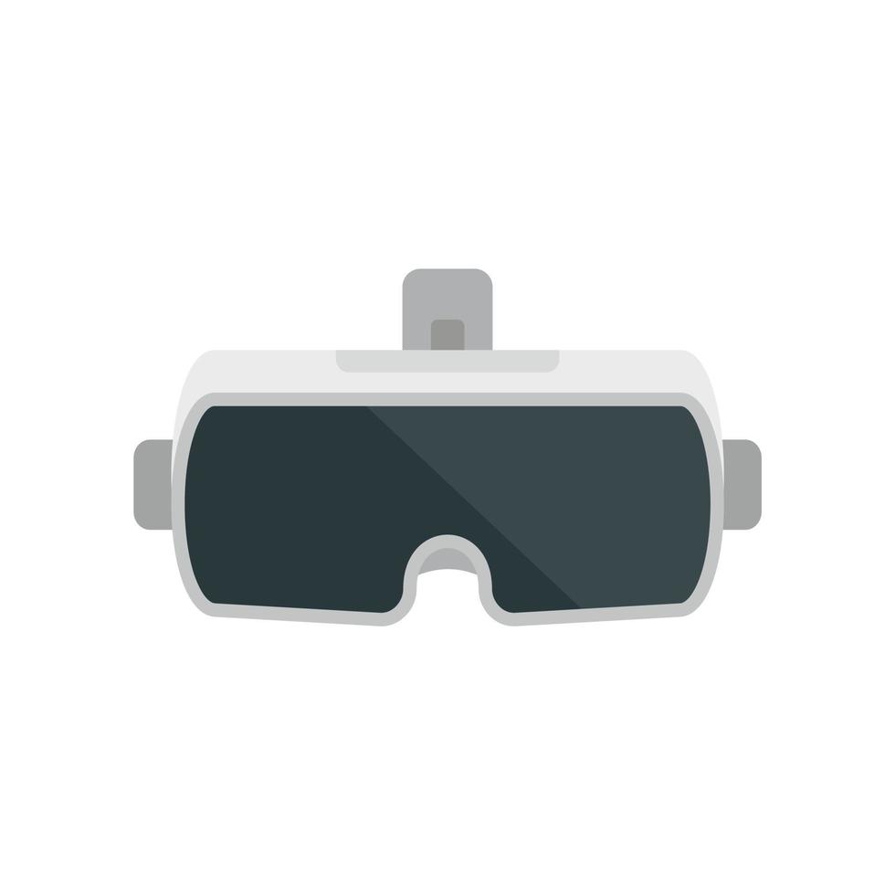 Virtual reality headset icon, flat style vector