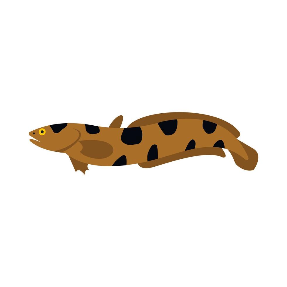 Snakehead icon, flat style vector