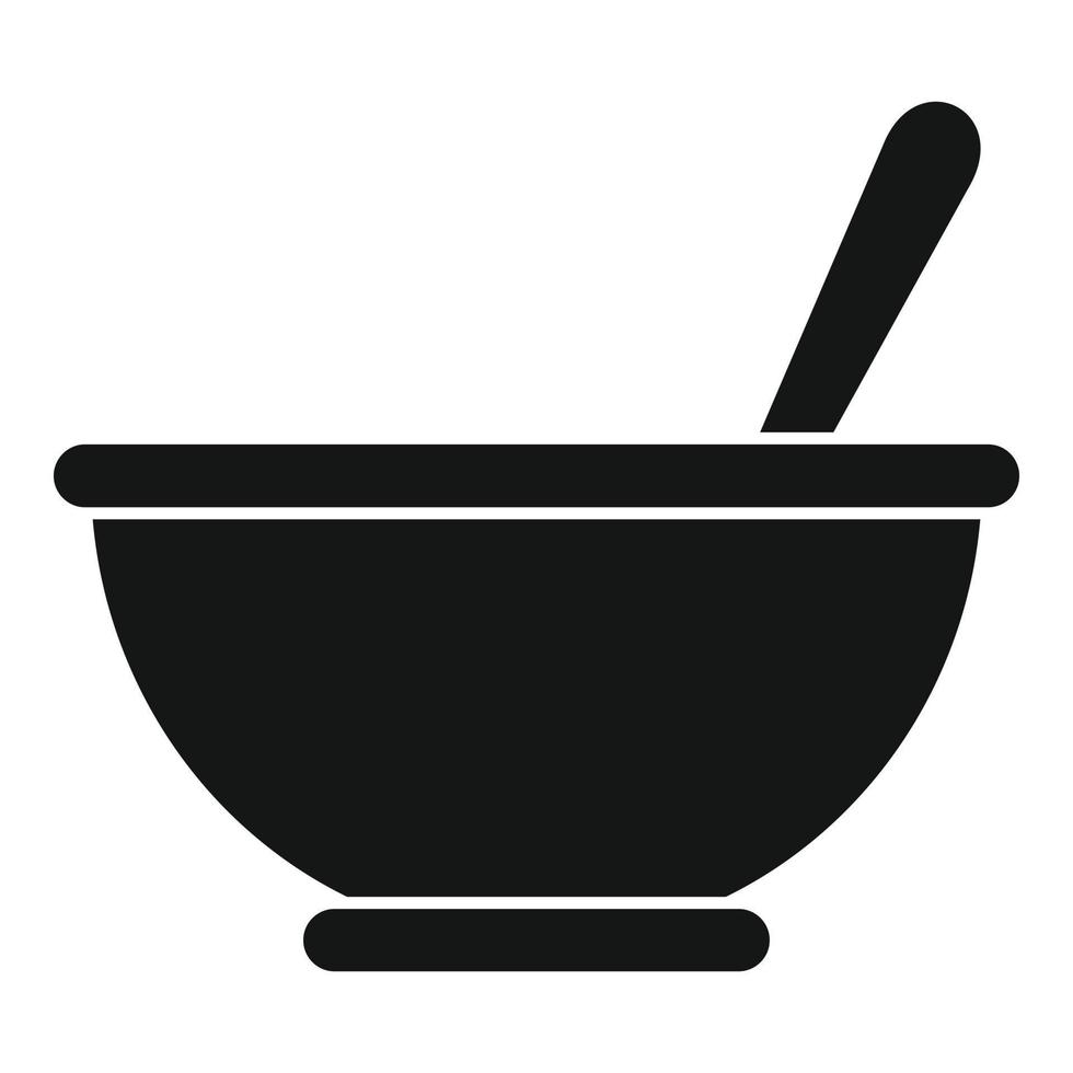 Herbs bowl icon, simple style vector