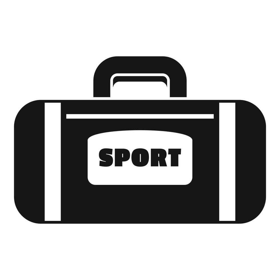 Sport bag icon, simple style vector