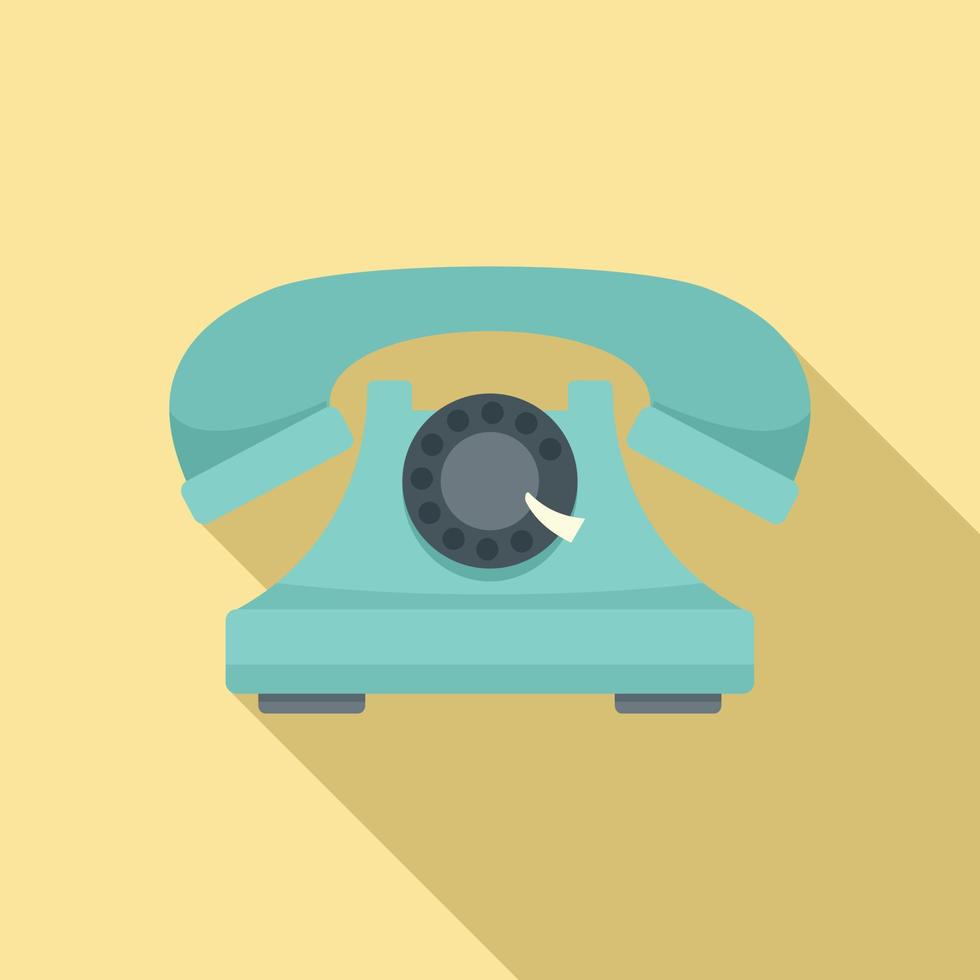 icono de teléfono de casa, estilo plano vector