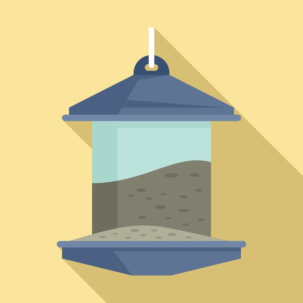 Bird feeders icon, flat style vector