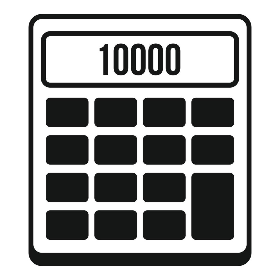 Realtor calculator icon, simple style vector