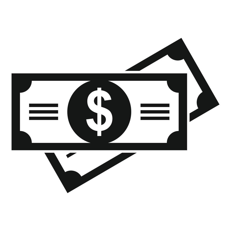 Cash realtor icon, simple style vector