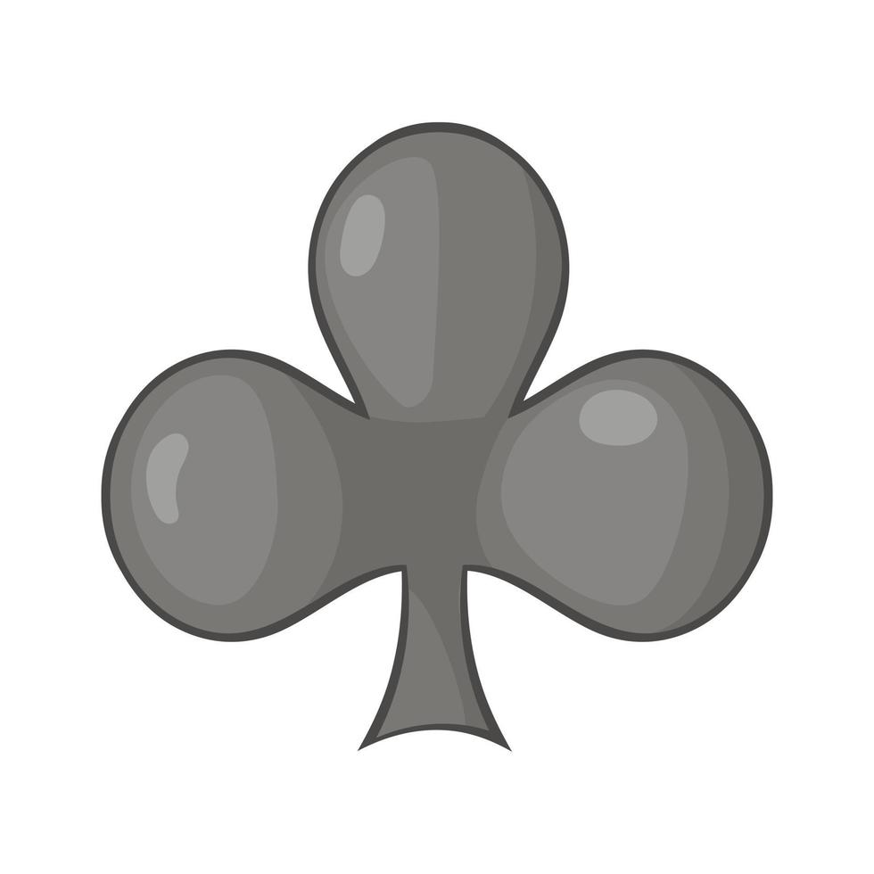 Card suit clubs icon, cartoon style vector