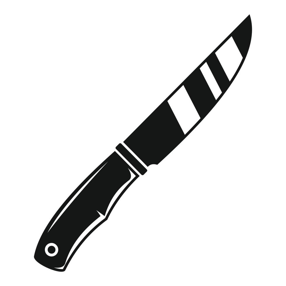 icono de cuchillo de acero de caza de safari, estilo simple vector