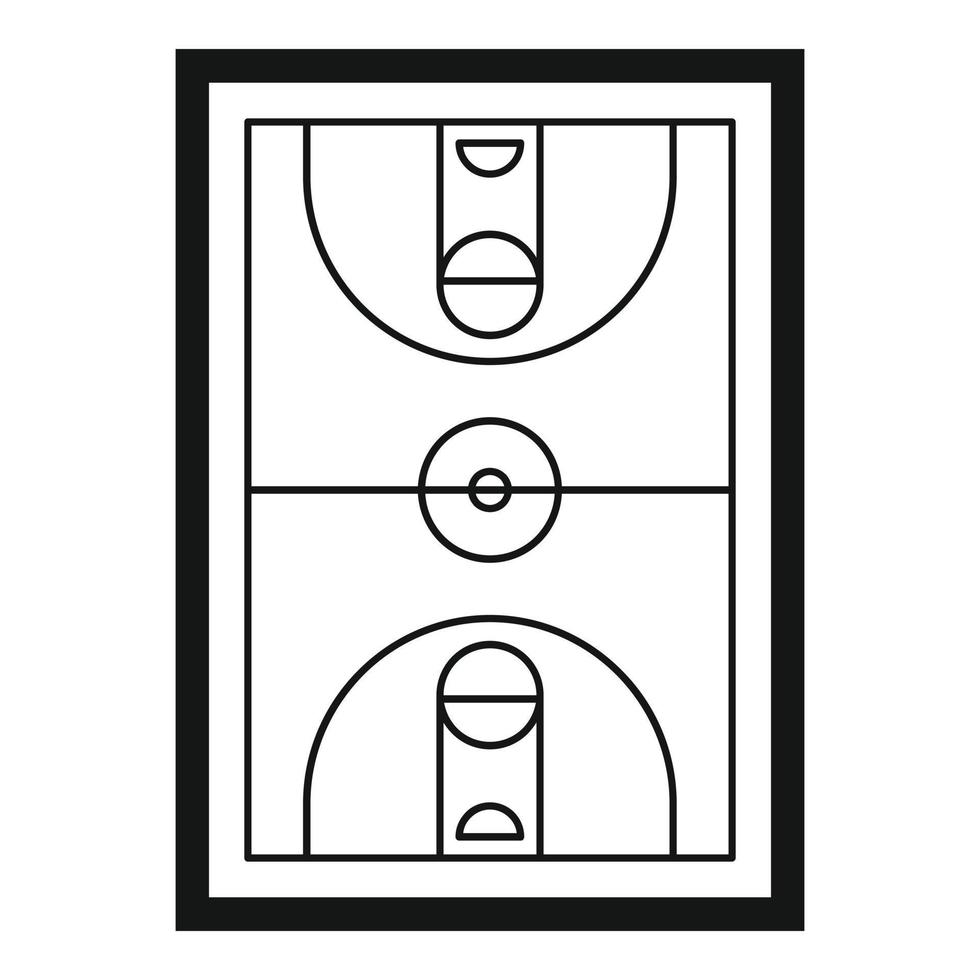 Sport basketball arena icon, simple style vector