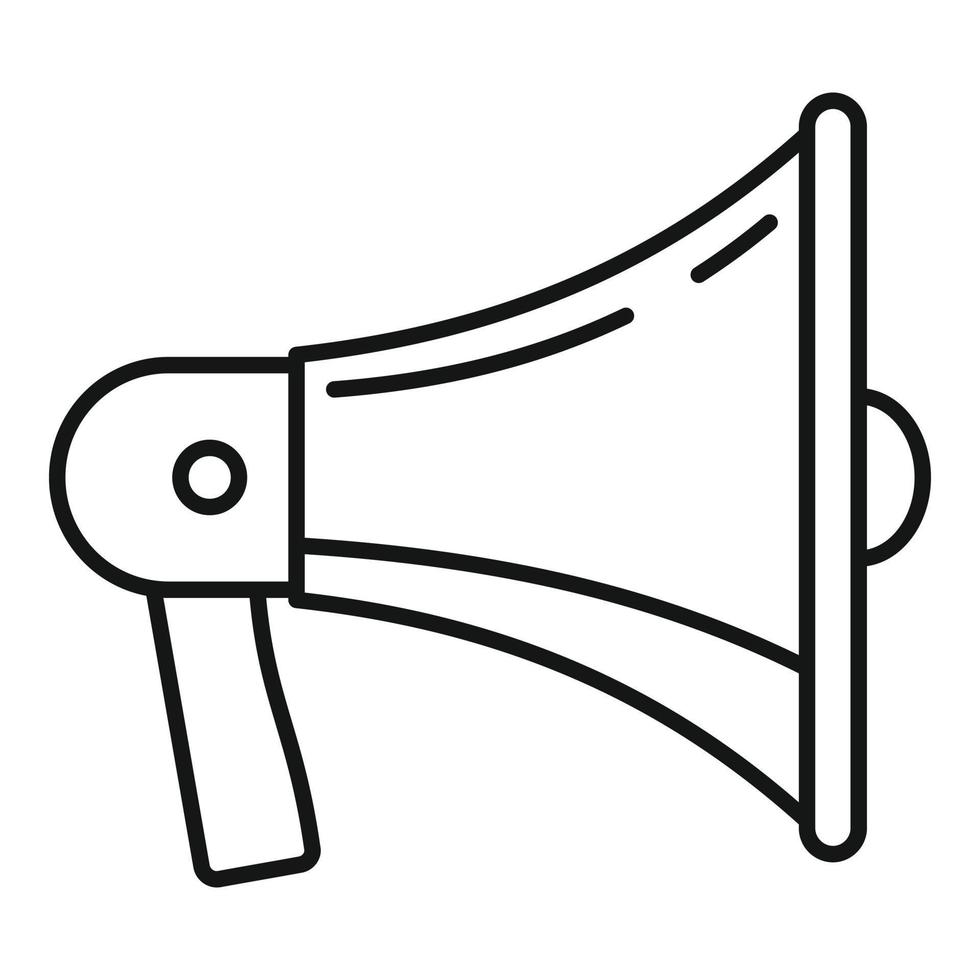 Megaphone icon, outline style vector
