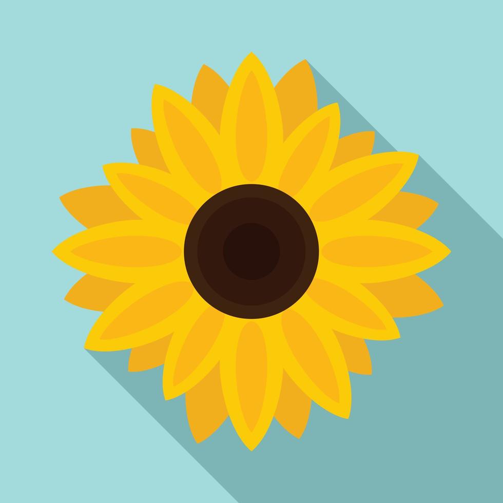 Helianthus icon, flat style vector