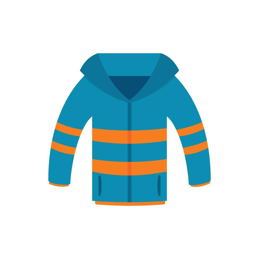 Winter jacket icon, flat style vector