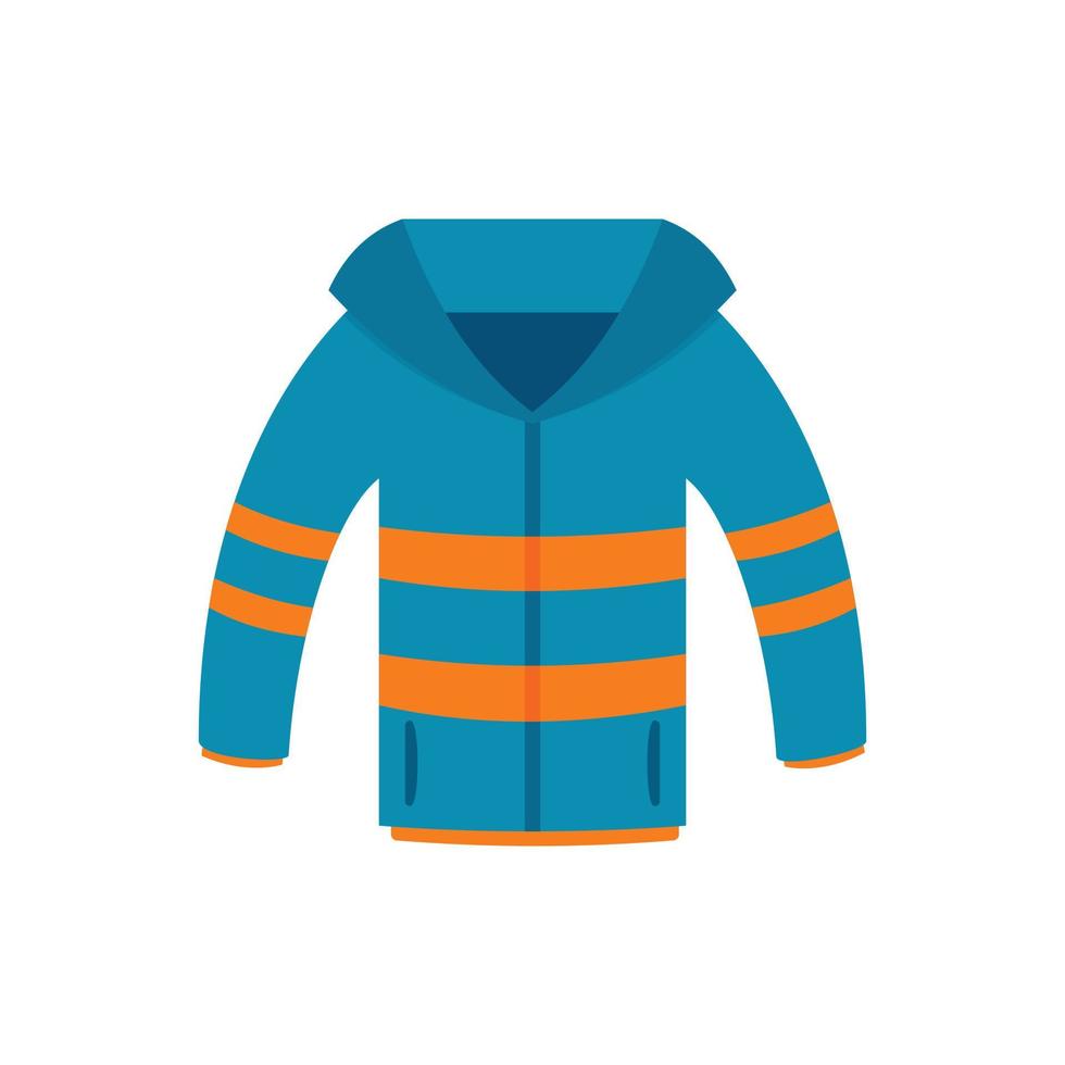 icono de chaqueta de invierno, estilo plano vector