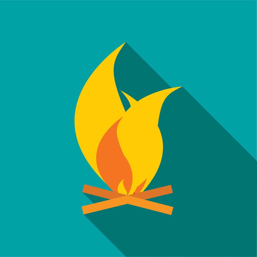 Campfire icon in flat style vector